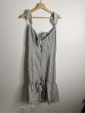 Lost in Lunar Polka Dot High-Low Dress in Light Gray st. Claire maxi NWT Medium